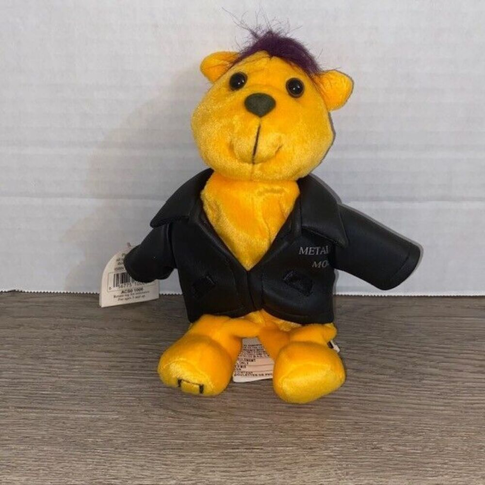 Madacy Music Bears Collection Metal Moe Rock Beanie Bear with Tags